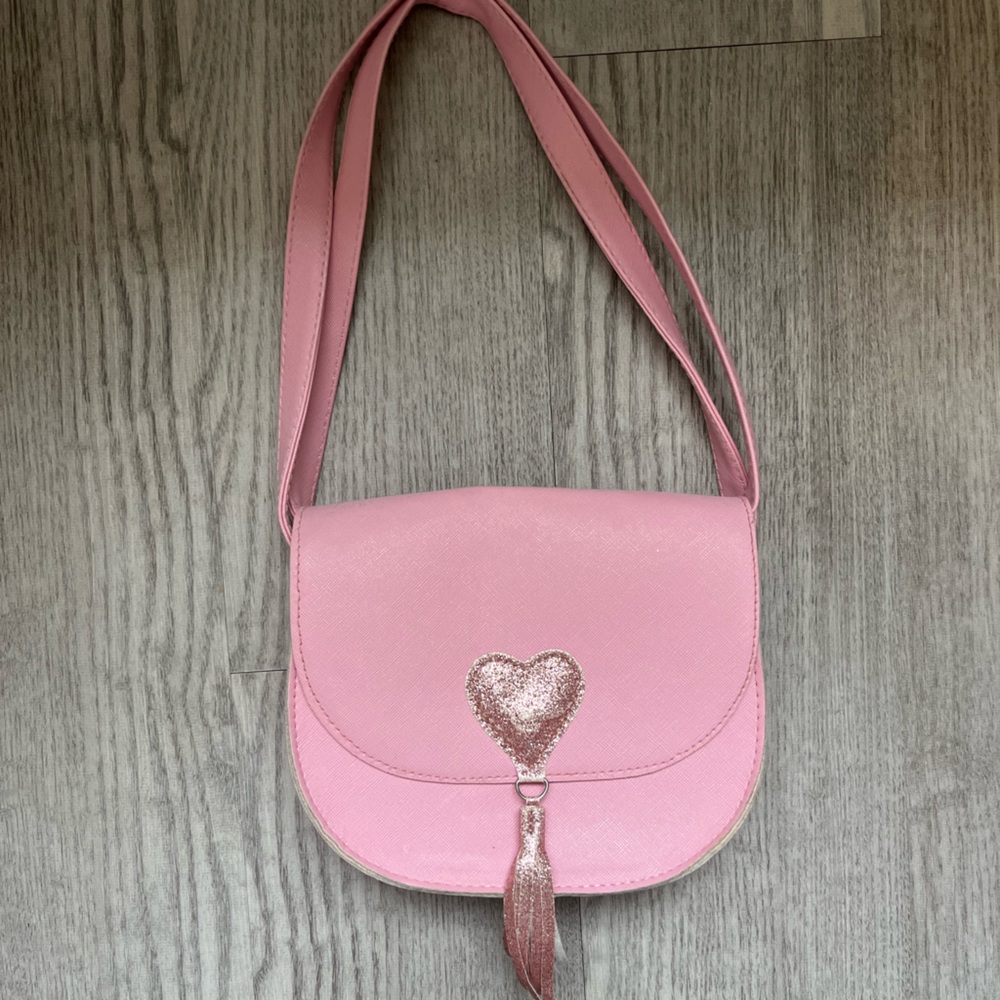 Pink Heart Crossbody Purse